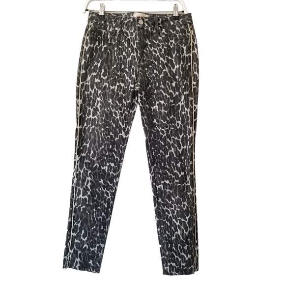 Driftwood Jeans Jackie‎ Cheetah Animal Print Skinny Raw Hem Womens Size 27 - Picture 1 of 10